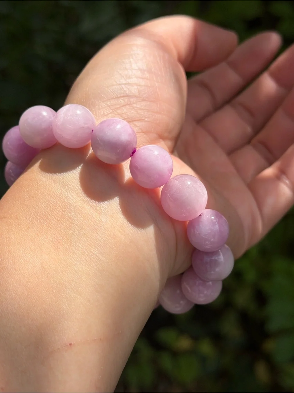 13mm strechable purple cat eye kunzite bracelet 1732
